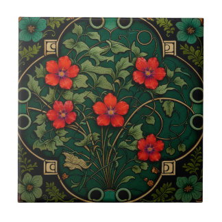 Carreau Anémone Scarlet