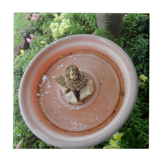 Carreau Ange dans la tuile de Bath d'oiseau (Devant)