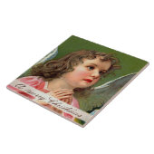 Carreau Ange de prière avec bannière de Noël (Côté)
