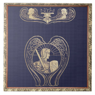 Carreau Ange Heraldry avec épée