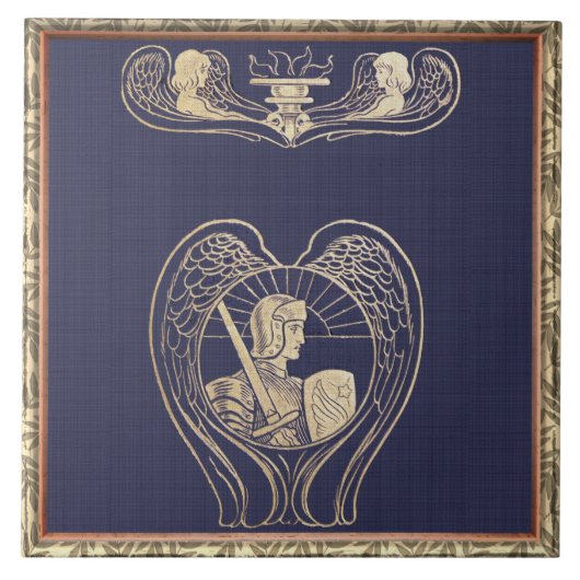 Carreau Ange Heraldry avec épée (Devant)