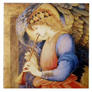 Carreau « Ange jouant du flageolet » d'Edward Burne-Jones