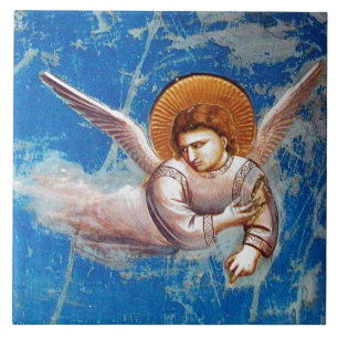 CARREAU ANGE VOLANT DANS LE CIEL BLEU PAR GIOTTO CHRISTMAS
