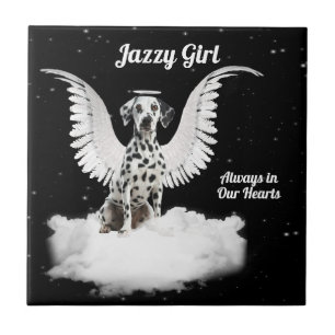 Carreau Angel Chien Dalmatie Pet tuile commémorative