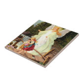 Carreau Angel gardien observant le pont des enfants (Côté)