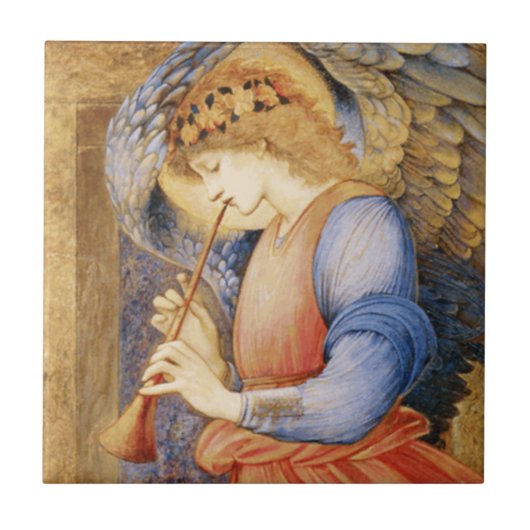 Carreau Angel Playing a Flageolet (par Edward Burne-Jones) (Devant)