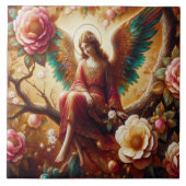 Carreau Angel Sitting Alone on a Tree Limb  (Devant)