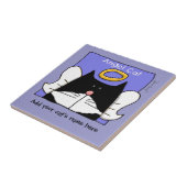 Carreau Angel Tuxedo Chat Personnaliser (Côté)