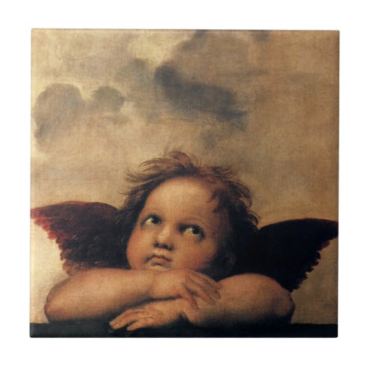 Carreau Anges de la Madone Sixtine par Raphaël Sanzio (Devant)