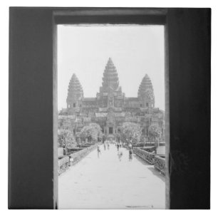 Carreau Angkor Cambodge, Vue de la porte d'Angkor Wat