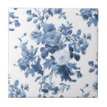 Carreau Anglais Cottage Jardin Floral Bleu n Blanc Motif<br><div class="desc">Anglais Bleu et Blanc, vintage cottage floral est intemporel et classique et fait partie d'un ensemble de carreaux pour la décoration maison, cuisine, salle de bain ou design d'autres produits amusants avec. Il y a des boutons, du papier de tissu (pour découpage) et d'autres éléments de décoration maison coordonnés dans...</div>