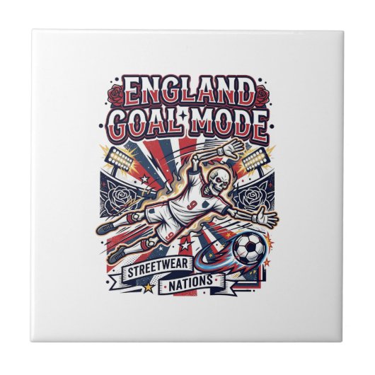 Carreau Angleterre Mode de but squelette attaquant Nations (Devant)
