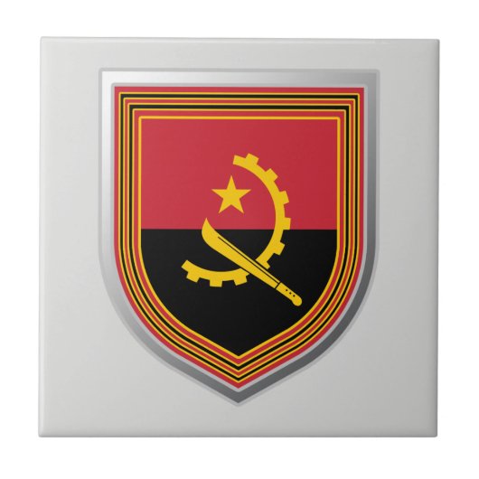 Carreau Angola Flag Shield (Devant)