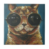 Carreau Animal Dapper | Kitty dans les lunettes de soleil (Devant)