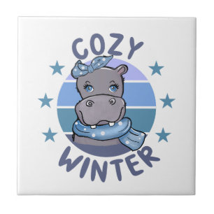 Carreau Animal mignon d'hiver cosy