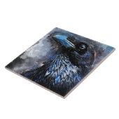 Carreau #animals de #bird de #crow d'art de corneille (Côté)