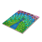 Carreau Animation d'oiseau de paon (Côté)