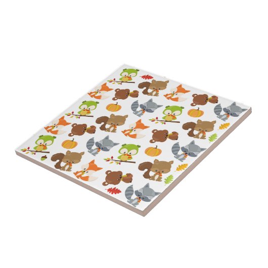 Carreau Animaux de forêt, Animaux de forêt, Animaux d'auto (Côté)