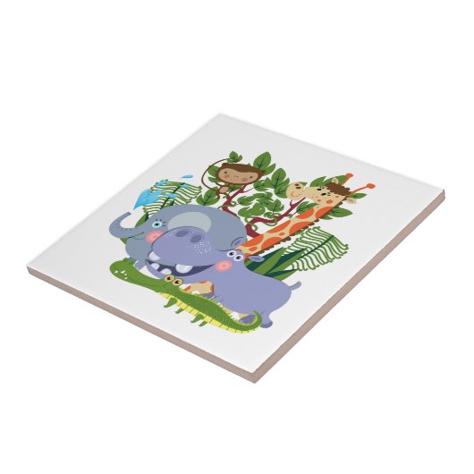 Carreau Animaux mignons de safari (Côté)