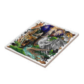 Carreau Animaux sauvages de la Savane africaine (Côté)