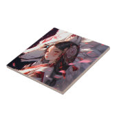 Carreau Anime Kitsune Girl Cute Fox Imaginaire Art (Côté)