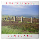 Carreau Anneau Orkney en céramique vue Brodgar (Devant)