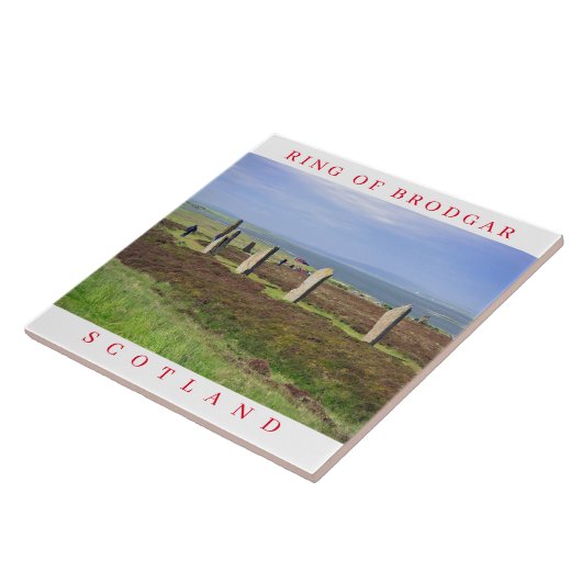 Carreau Anneau Orkney en céramique vue Brodgar (Côté)