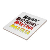 Carreau Anniversaire allemand Hakuna Matata Art Imprimer (Côté)