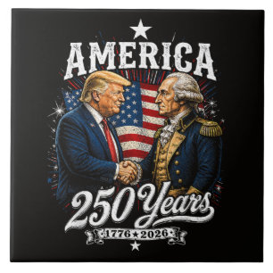 Carreau Anniversaire de l'Amérique 250e Trump Washington