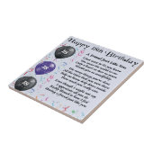 Carreau Anniversaire de poème d'ami 18ème (Côté)