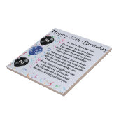 Carreau Anniversaire de poème d'ami cinquantième (Côté)