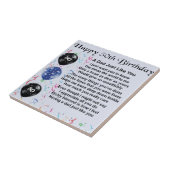 Carreau Anniversaire de poème de papa cinquantième (Côté)