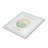 Carreau Anniversaire du Mariage du dollar de sable de plag (Côté)