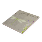 Carreau anniversaire heureux de libellule (Côté)