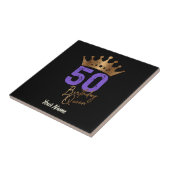 Carreau Anniversaire Reine 50 pour 50e anniversaire couron (Côté)