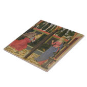 Carreau Annonce, c.1457 (tempera sur le panneau) (Côté)