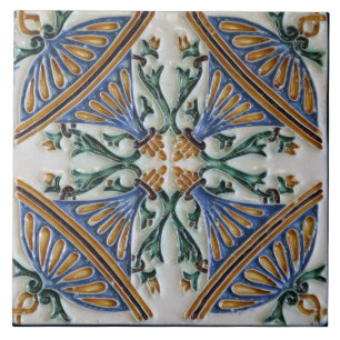 Carreau Antique espagnole vintage majolique
