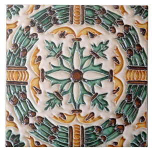 Carreau Antique espagnole vintage majolique