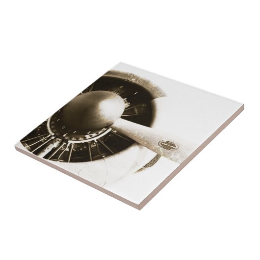 Carreau Antique Fighter Airplane Propeller Ceramic Tile (Côté)
