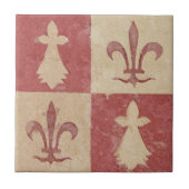 Carreau Antique French Mediaeval Fleur de Lis Pattern (Devant)