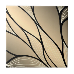 Carreau Antique Gold Creative Leave Motif