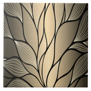 Carreau Antique Gold Creative Leave Motif