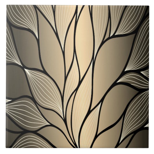 Carreau Antique Gold Creative Leave Motif (Devant)