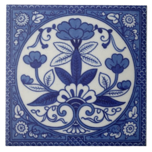 Carreau Antique Minton Hollins Blue Aesthétiquement Tile R