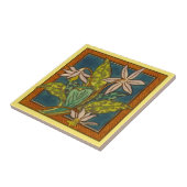 Carreau Antique Repro Circa 1880 Maw Floral Tile 1 de 8 (Côté)