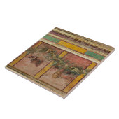 CARREAU ANTIQUE ROMAN FRESCO,SATYR MASK,GARLAND,FRUITS (Côté)