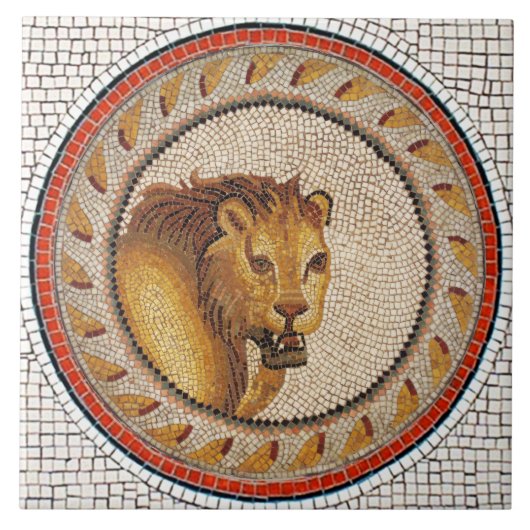 CARREAU ANTIQUE ROMAN MOSAICS / LION (Devant)