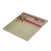 Carreau Antique Rose dentelle Rustique Rouge Victorien Bur (Côté)