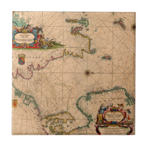 Carreau Antique vieille carte inspirée (1)