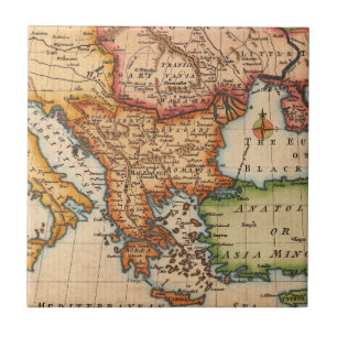 Carreau Antique vieille carte inspirée (2)